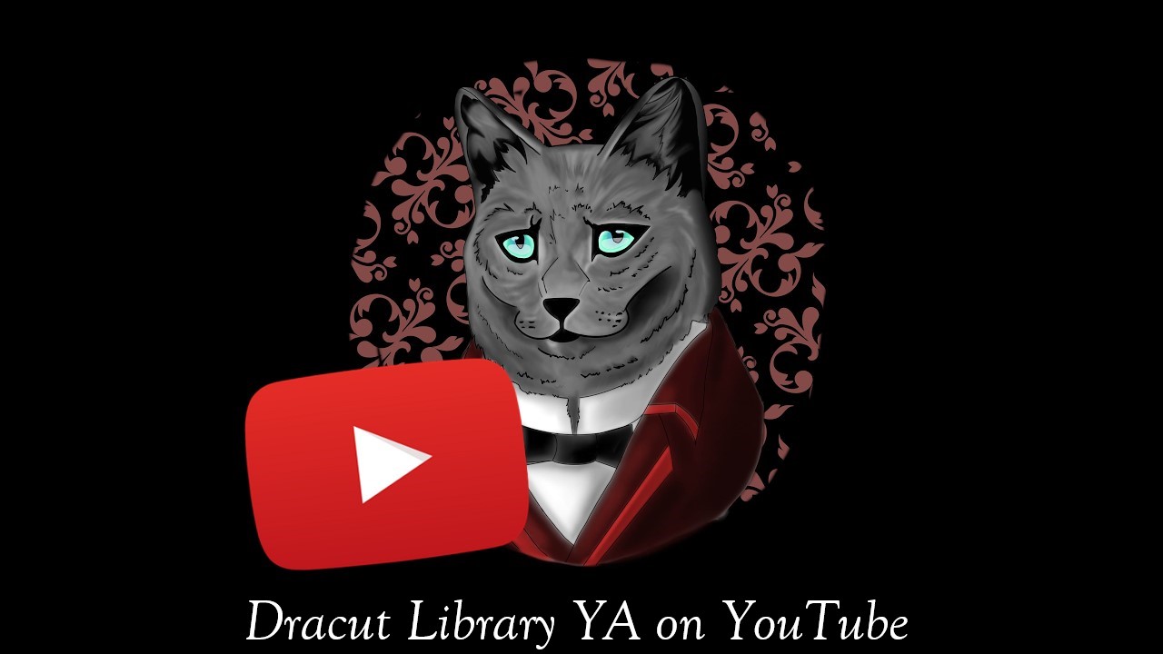 Banner featuring the YA Teen profile pic of a gray cat in a suit on a dark background and the YouTube logo