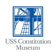 Square image of a ship's mast and rigging with the words USS Constitution Museum underneath.